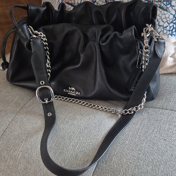 Coach Handbags - Coach Black Leather Shoulder Bag ..LIKE NEW